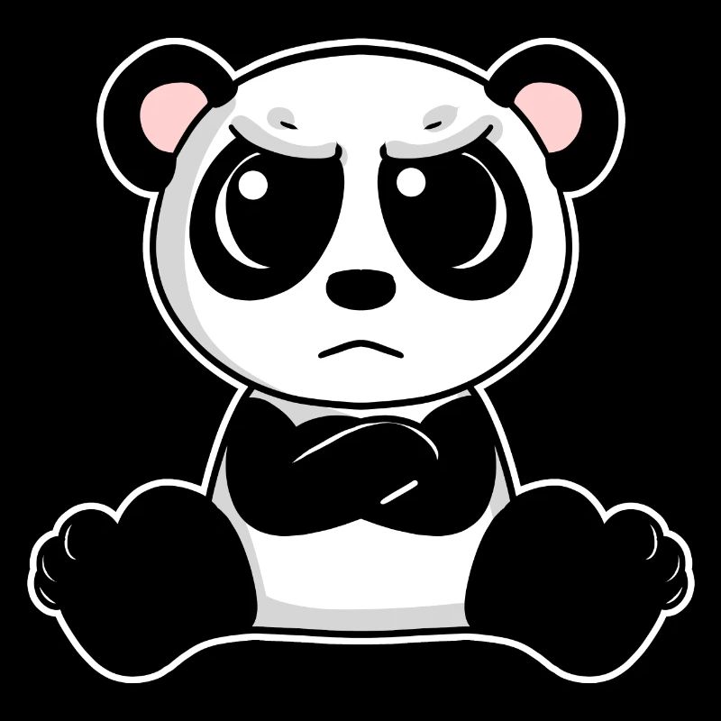 Le panda mignon est agacé