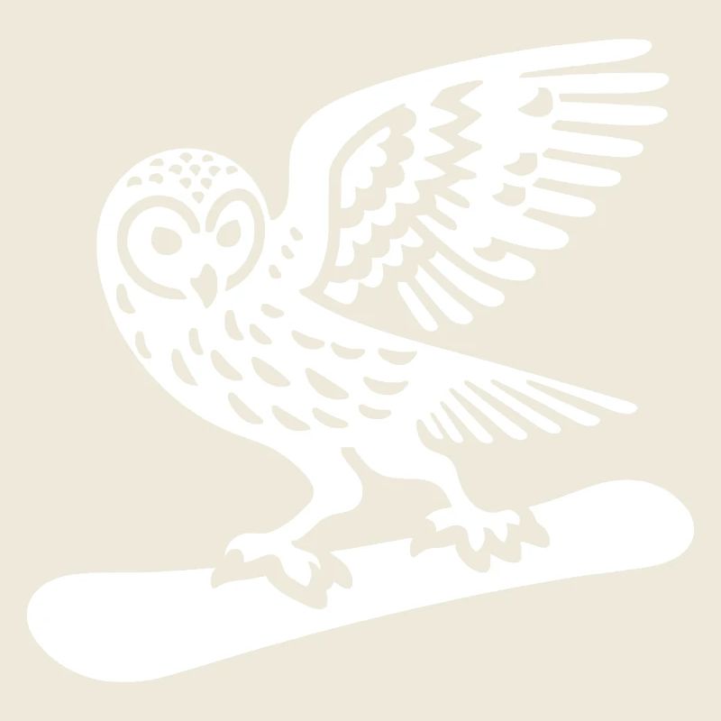 Eule Snowboard Snowboarder Minimalistisches Design