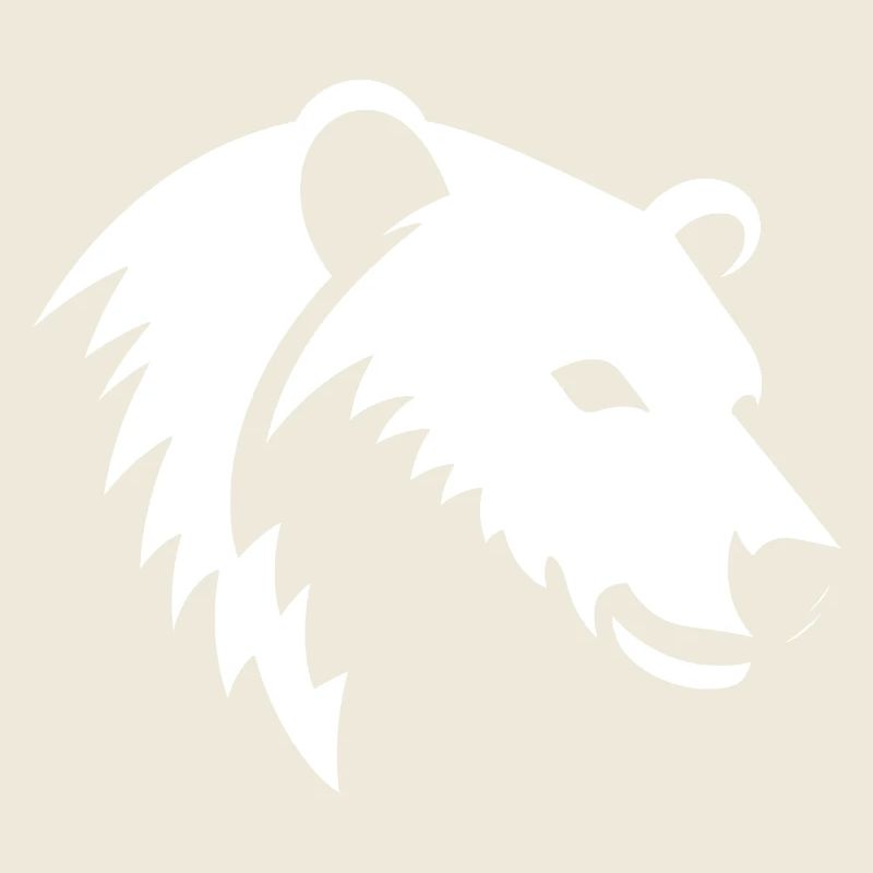 Silhouette d’ours d’une tête d’ours polaire
