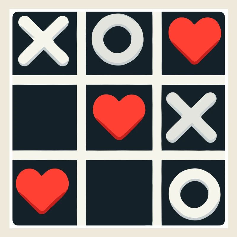 Tic Tac Toe Liebe gewinnt