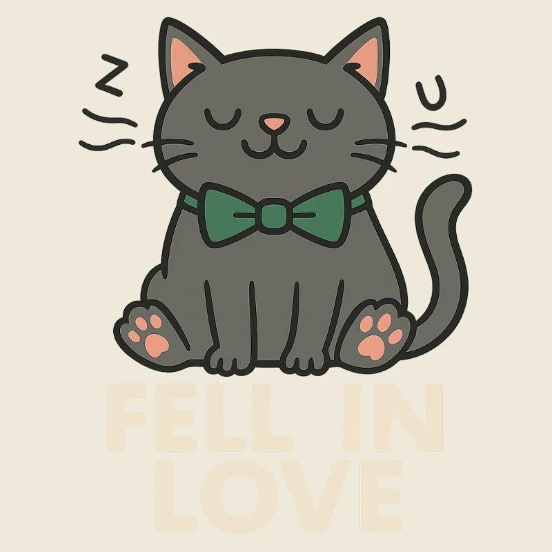 Schleife. Katze. Liebe. Das perfekte Katzenshirt.