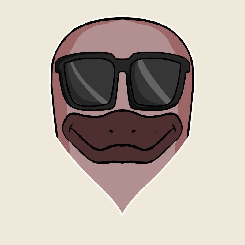 ornithorynque frais avec des lunettes de soleil