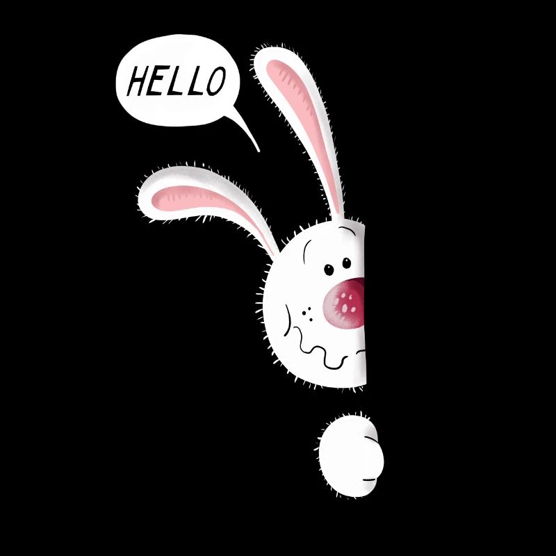 Kaninchen sagt Hello