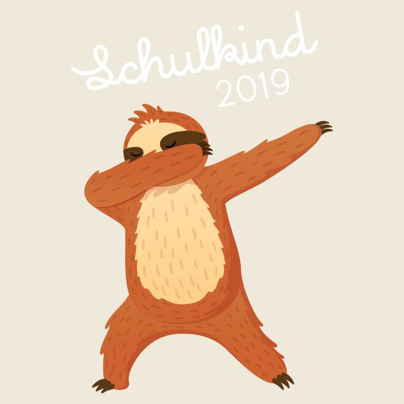 Schulkind 2019,Faultier Dab Dabbing , Einschulung