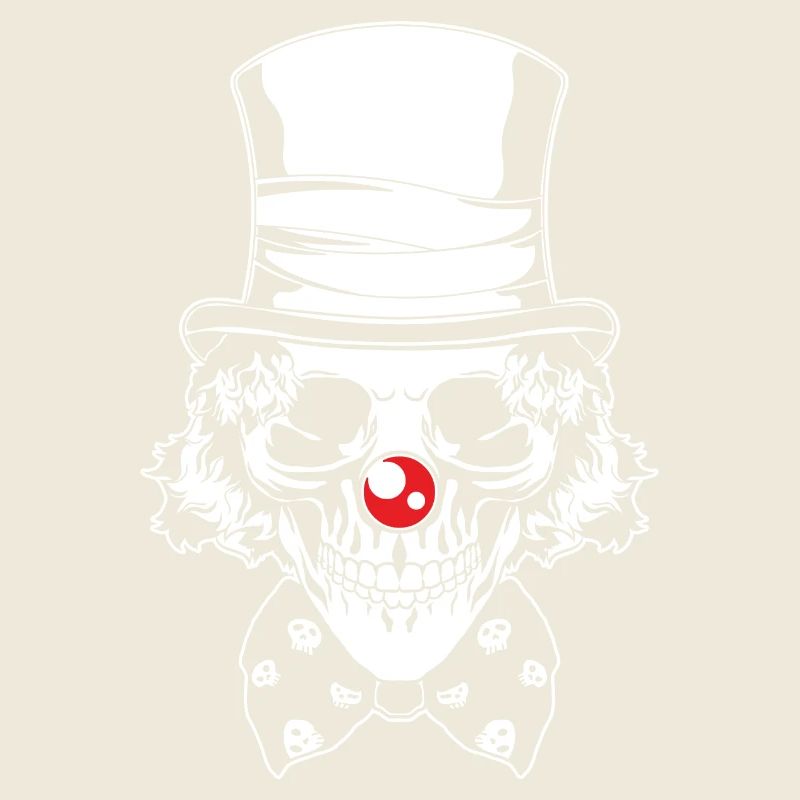 Gruseliger Clown Totenkopf Süßes oder Saures Halloween