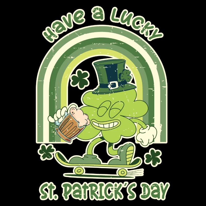 ST. Patrick's Day Skater Clover