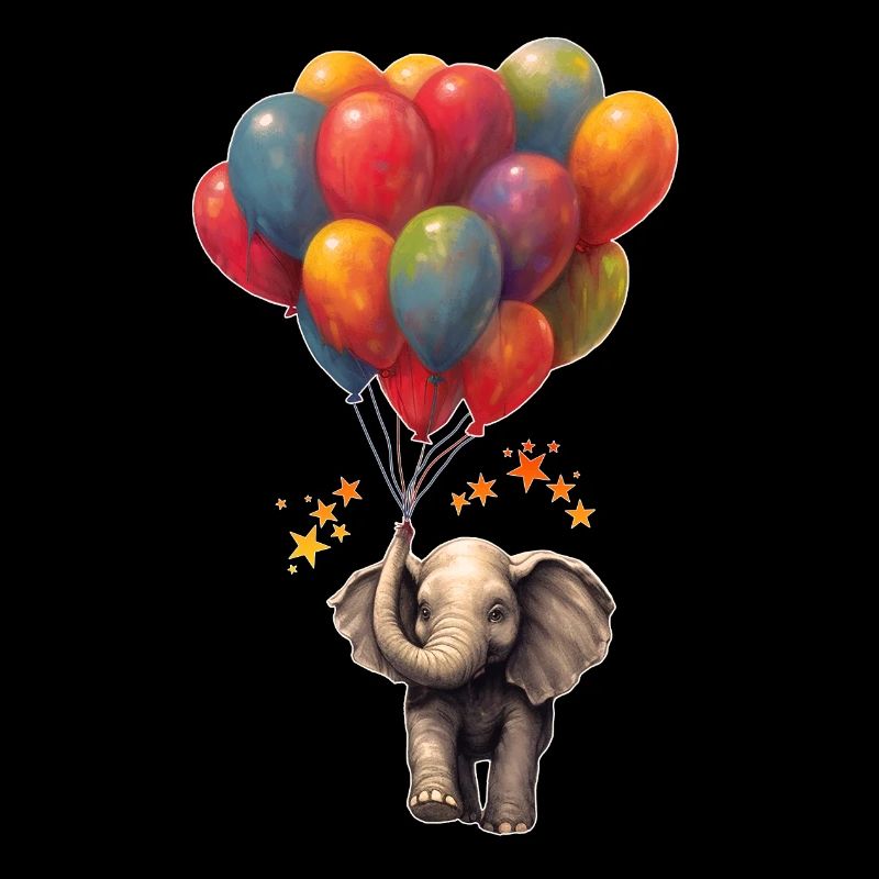 Eléphant avec ballons