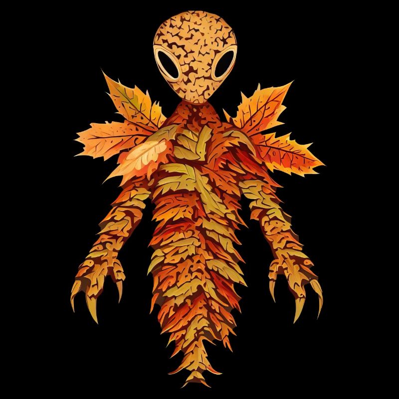 Alien de feuilles d’automne