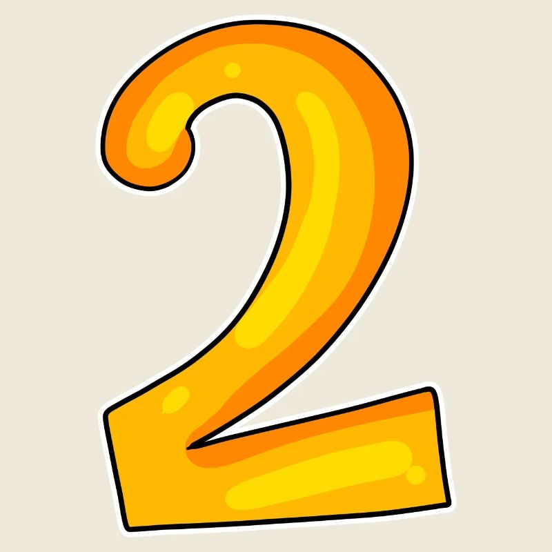 Two - 2 - Number Number