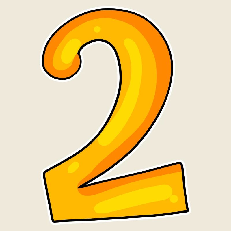 Two - 2 - Number Number