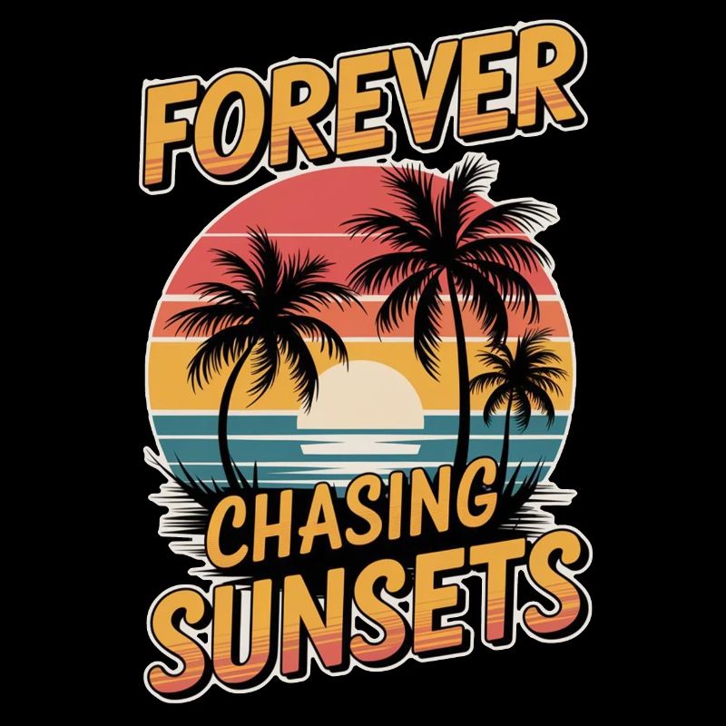 coucher de soleil - palmiers vacances
