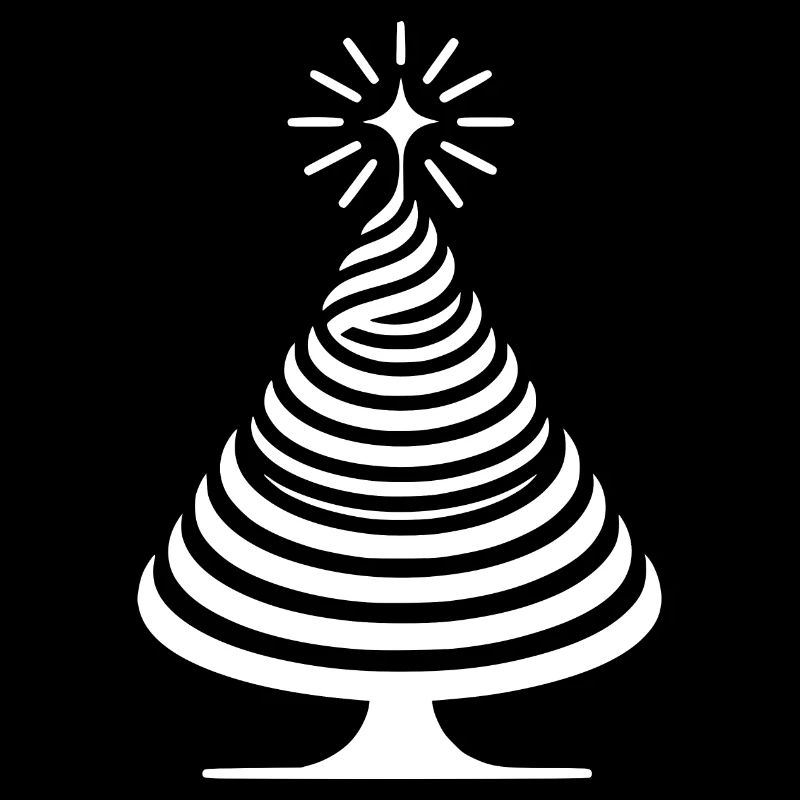 Décoration de sapin de Noël en spirale avec style