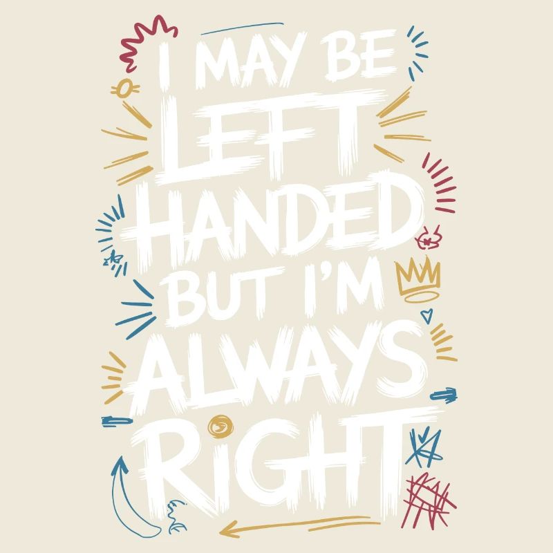 Humorous design for left-handers