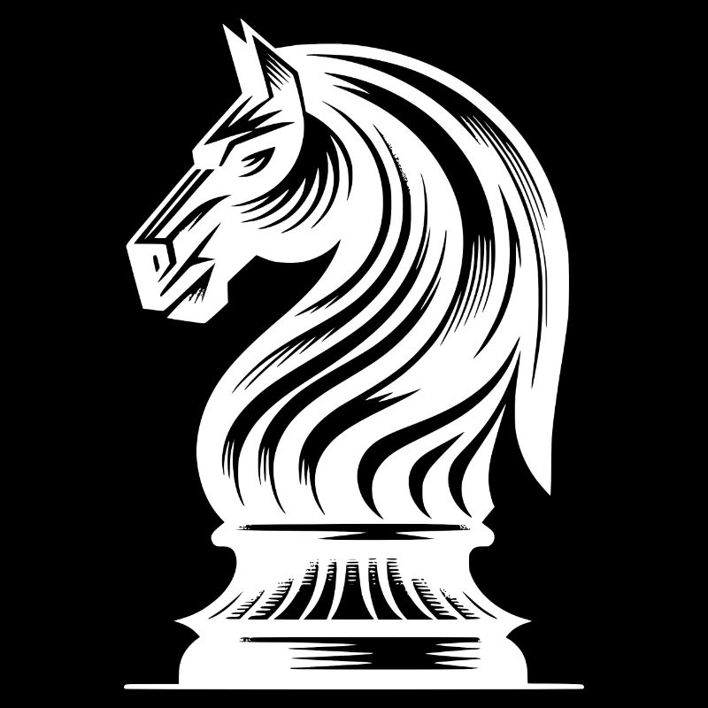 croquis de cheval d'échecs dessin de pièce de cavalier