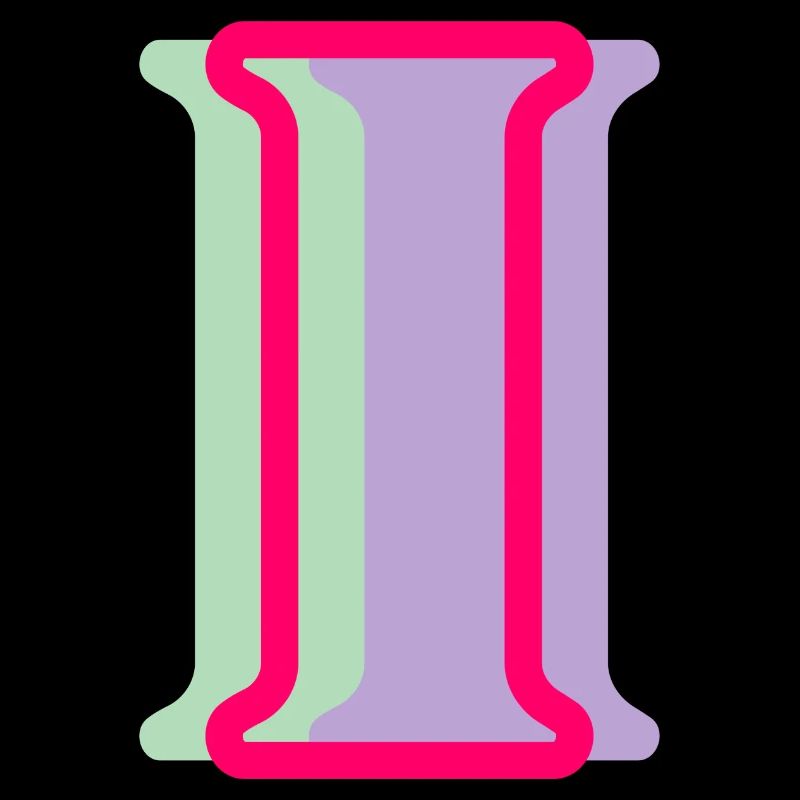 Multicoloured letter i