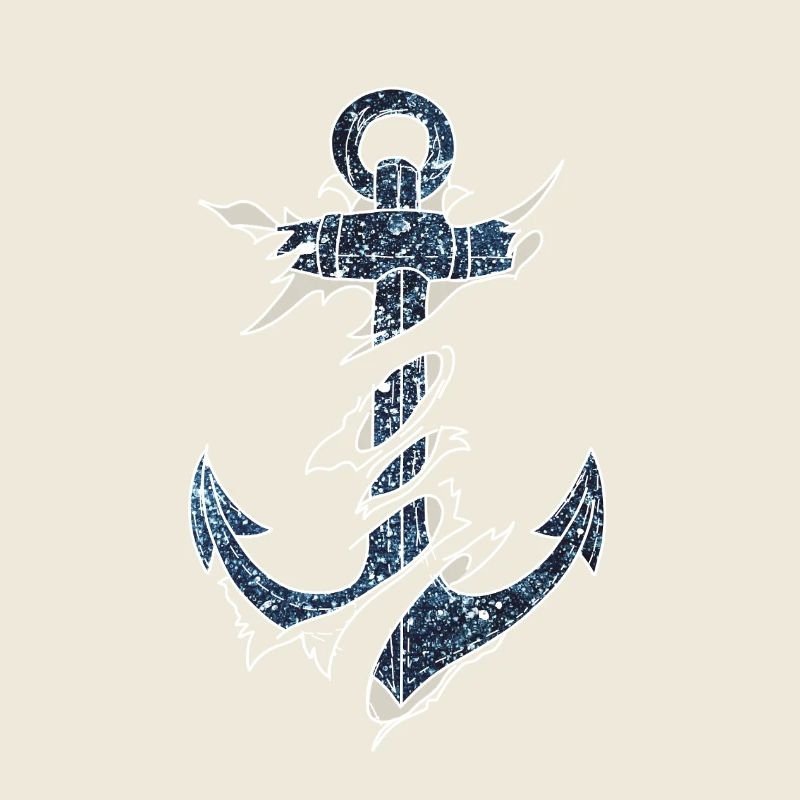 Cosmic Anchor - White Outline