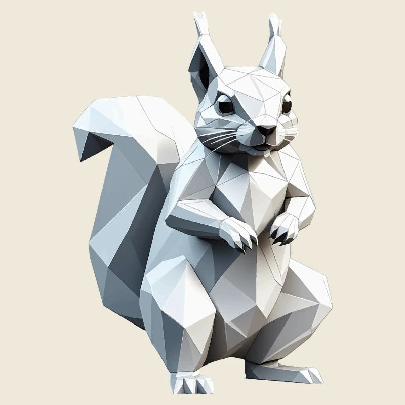 Écureuil - Mignon design de polygone bas