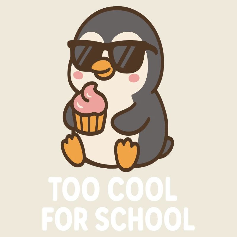Kampf den Schulstress Pinguin Design