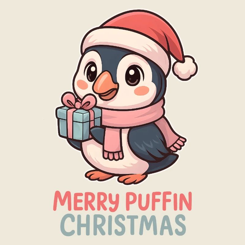 Puffin Christmas Cute