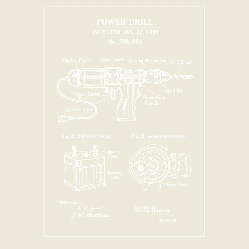 Esquisse du plan de la perceuse mécanique