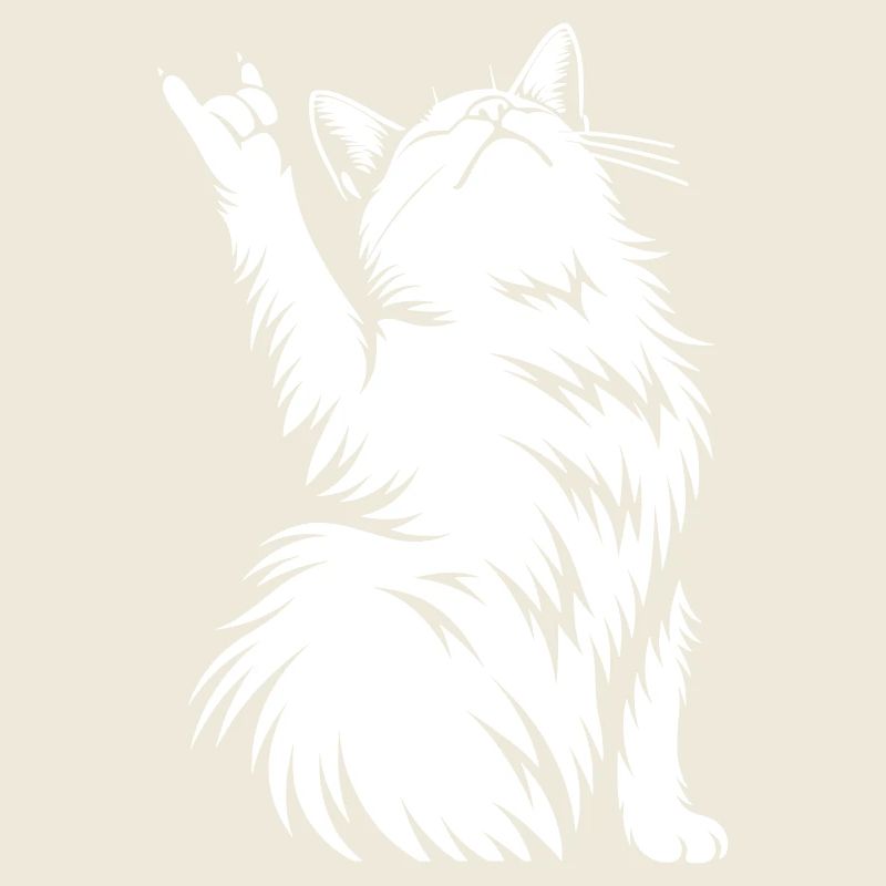 Rock Katze – Devil Horns Silhouette