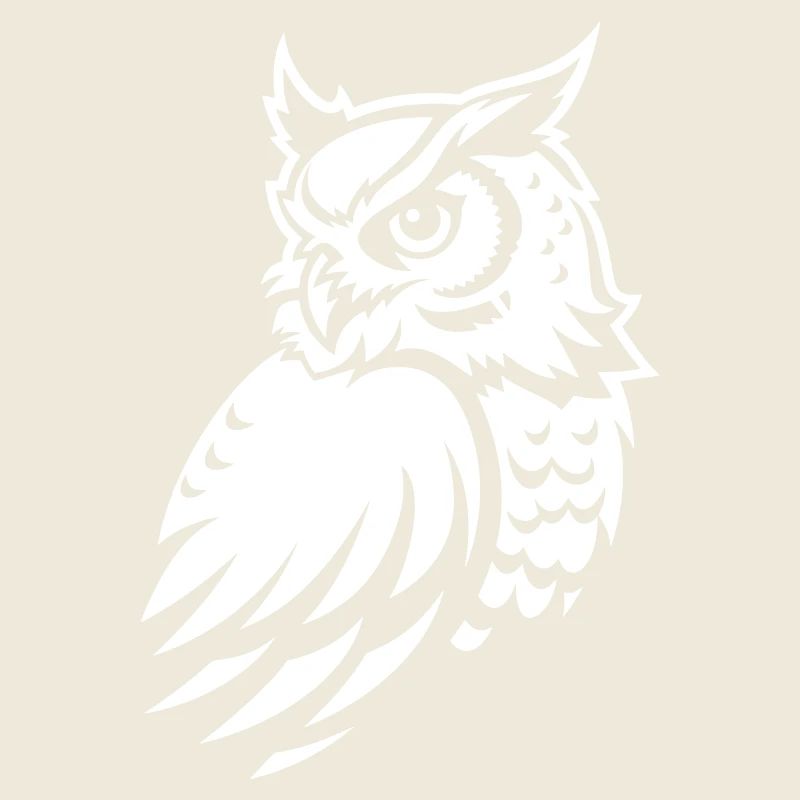 Wachsame Eule – Tattoo Silhouette