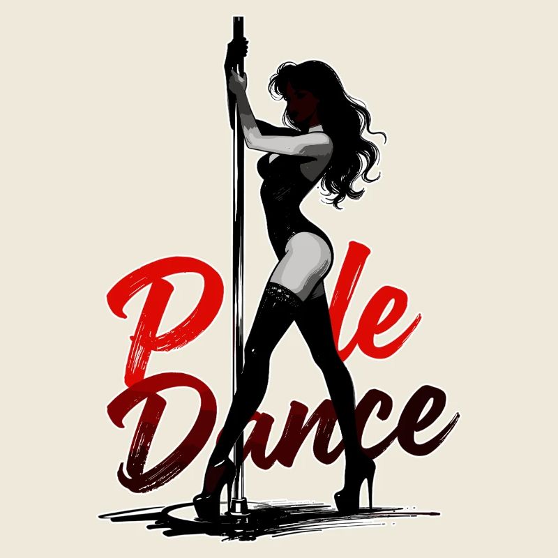 Silhouette de pole dance – Art élégant Pin-Up