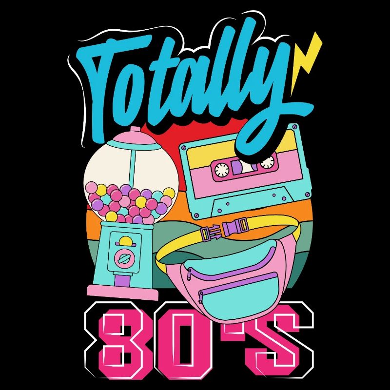 Retro Back to the 80s Vintage Design