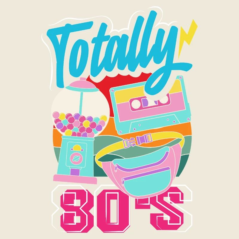 Retro Back to the 80s Vintage Design