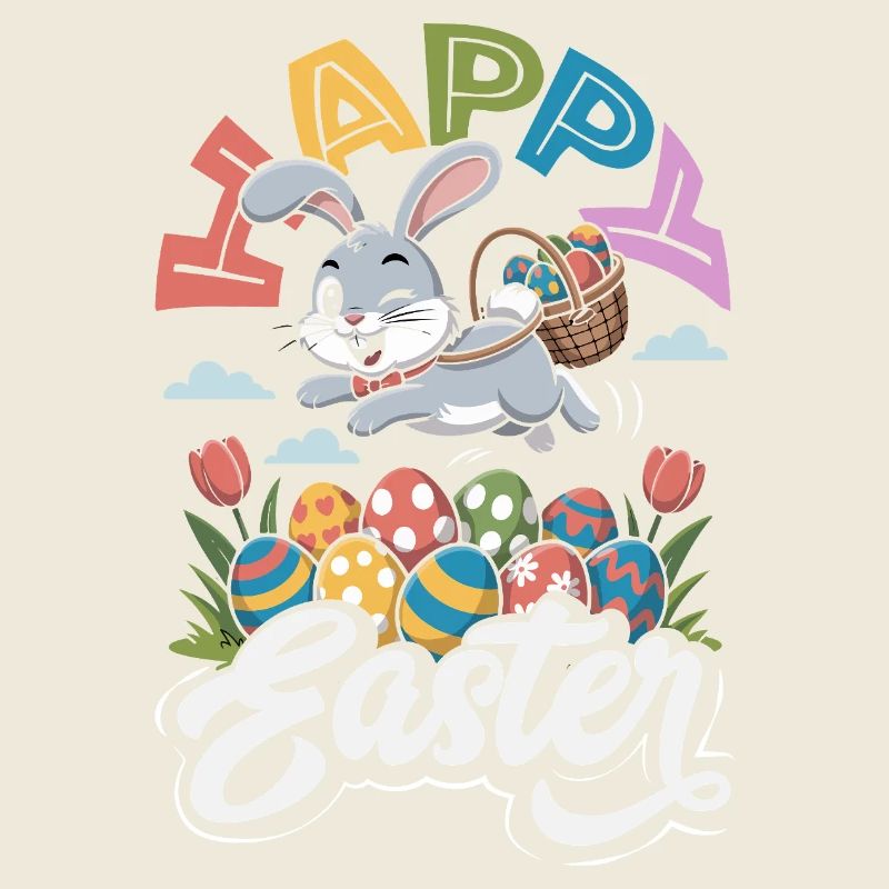 Frohe Ostern Süßer Osterhase Eiersuche Ostereier