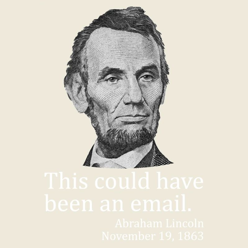 Dies hätte eine E-Mail sein können. Abe Lincoln AP