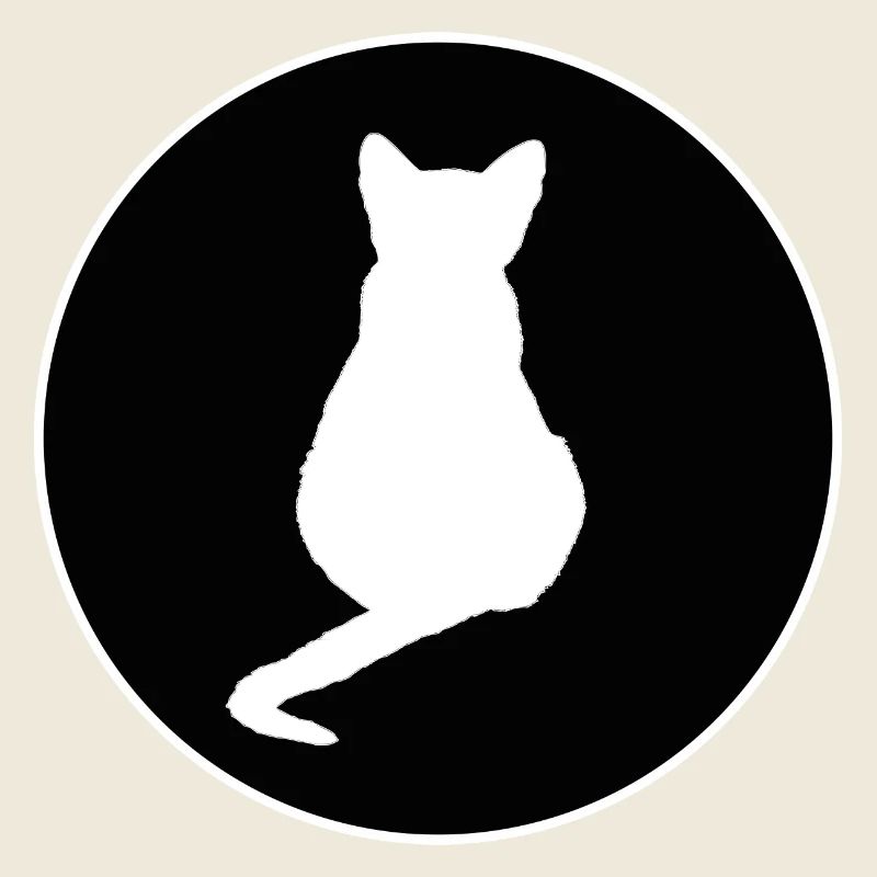 Chat Chat Noir Silhouettes de chat