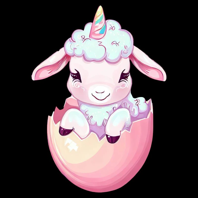 Unicorn Lamb in Egg Imaginative Sheep Design