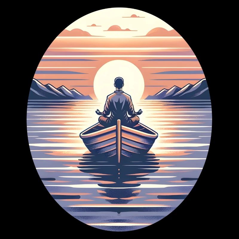 Sailboat, Meditation, Sunset, Nature