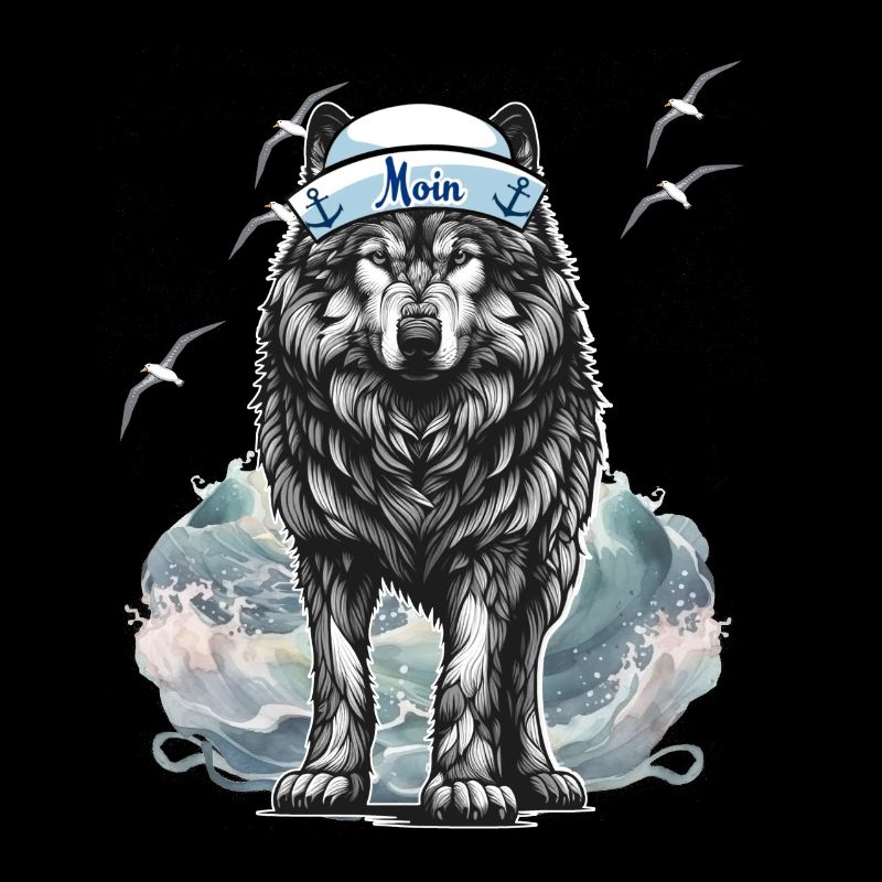 Maritim Hund Hunde Wolf Matrose Moin Ahoi