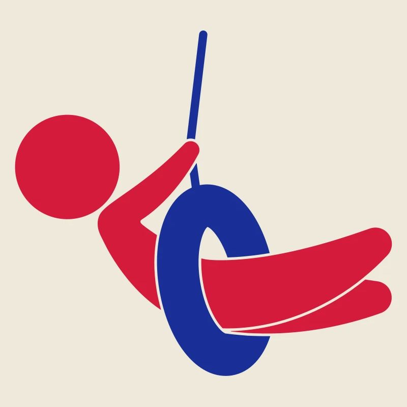 Kind sitzt auf einer Schaukel