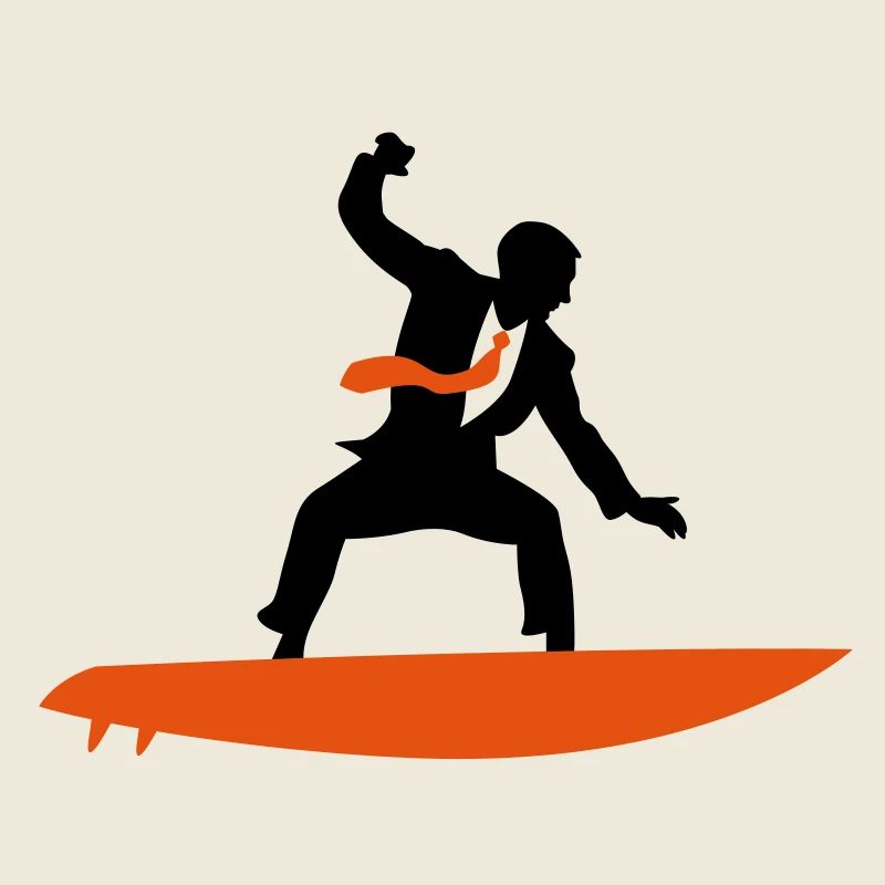 A manager surfs the office