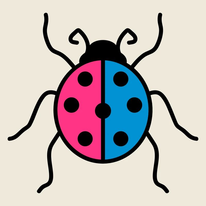 colorful ladybug small cute cute beetle red