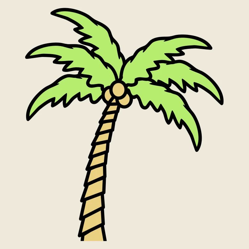 Palm Tree Island Tree Plage Vacances Noix de Mer Cool