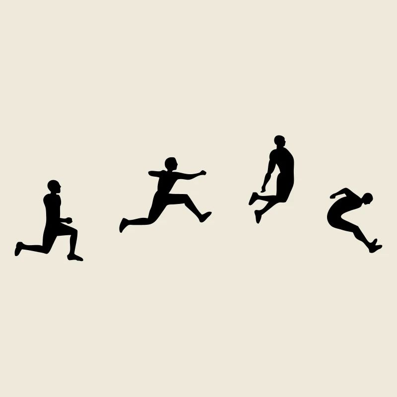 long jump silhouette drawing