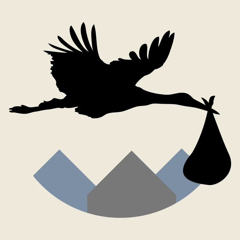 Stork & Baby (Vector)