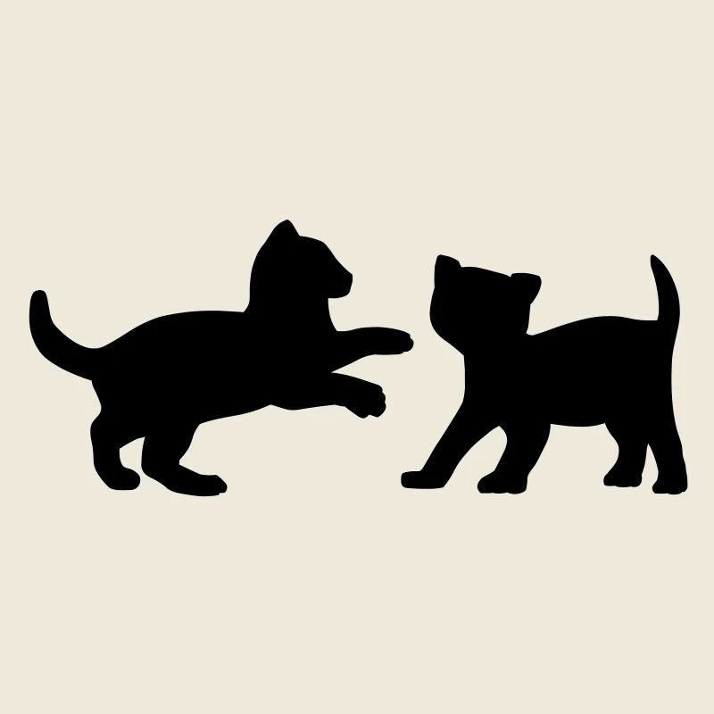 Two Kittens Playing