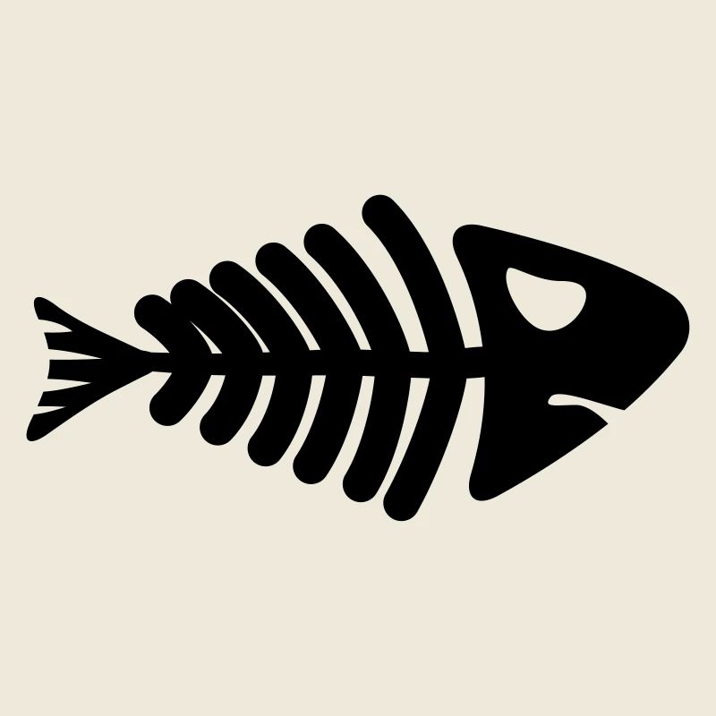 fish skeleton bone tail