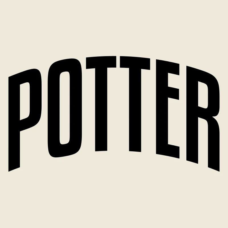 potter stylish arched text logo copy