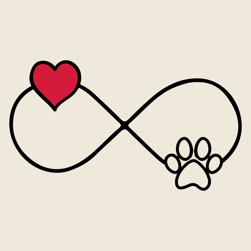 Chien patte amour pour toujours