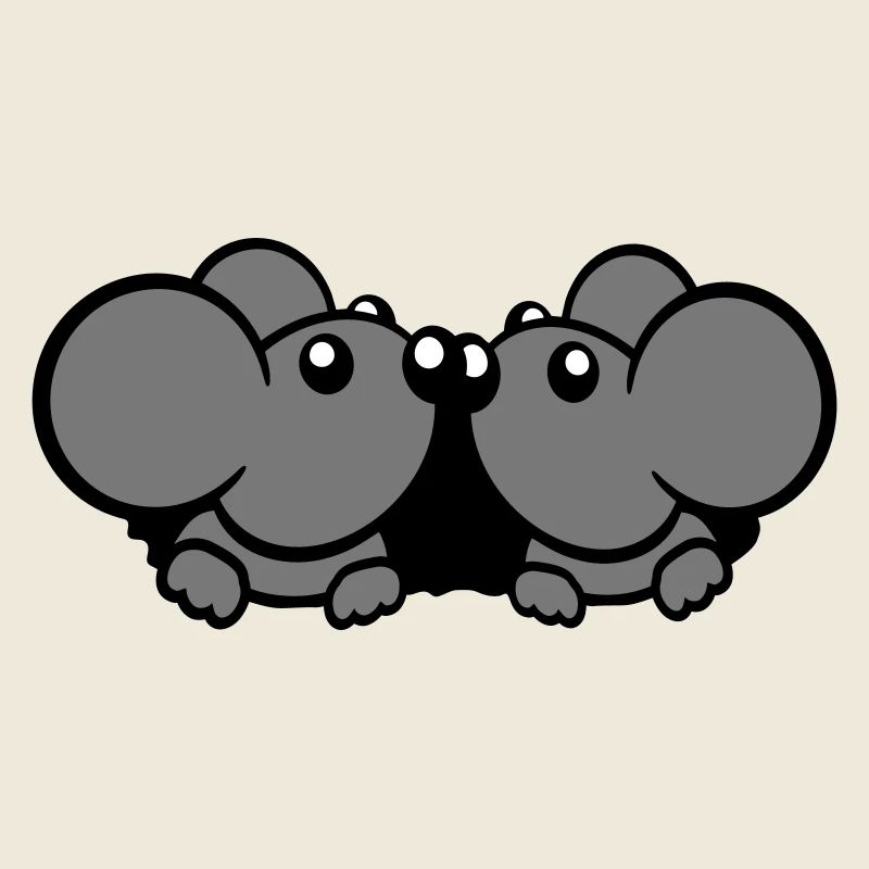 2 souris couple deux amoureux Saint-Valentin trou de souris
