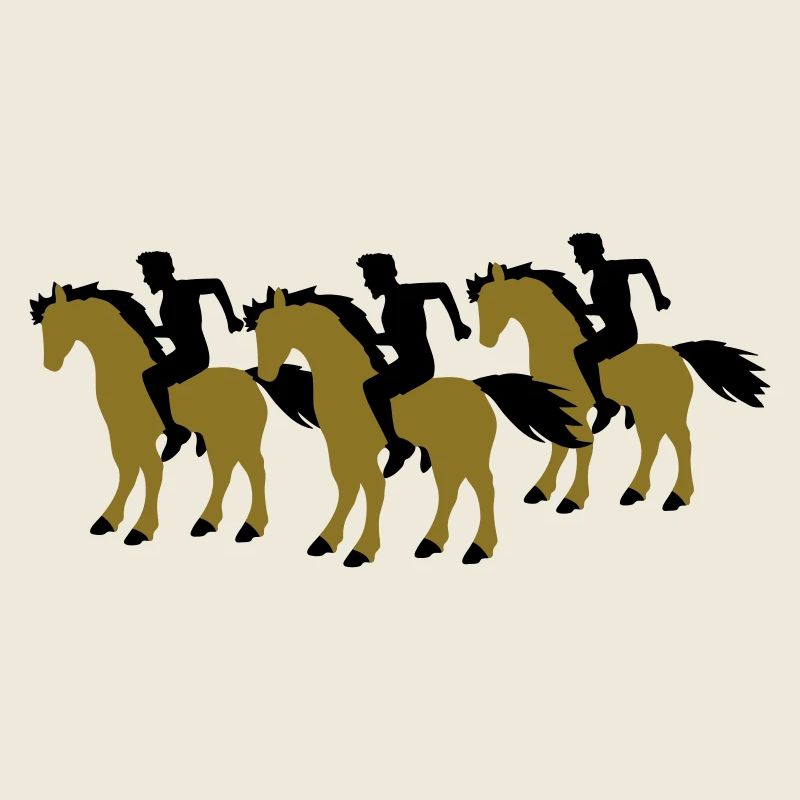 2 Chevaux Cavalier Sport d’équipe Hommes Garçons Amis