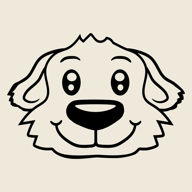 Visage de chien Petit Tête d’animal de compagnie Mignon