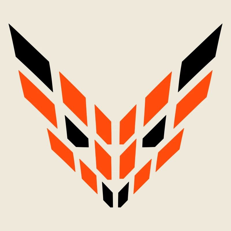 Fuchs Rotfuchs Abstraktes Logo Cool Böser Blick