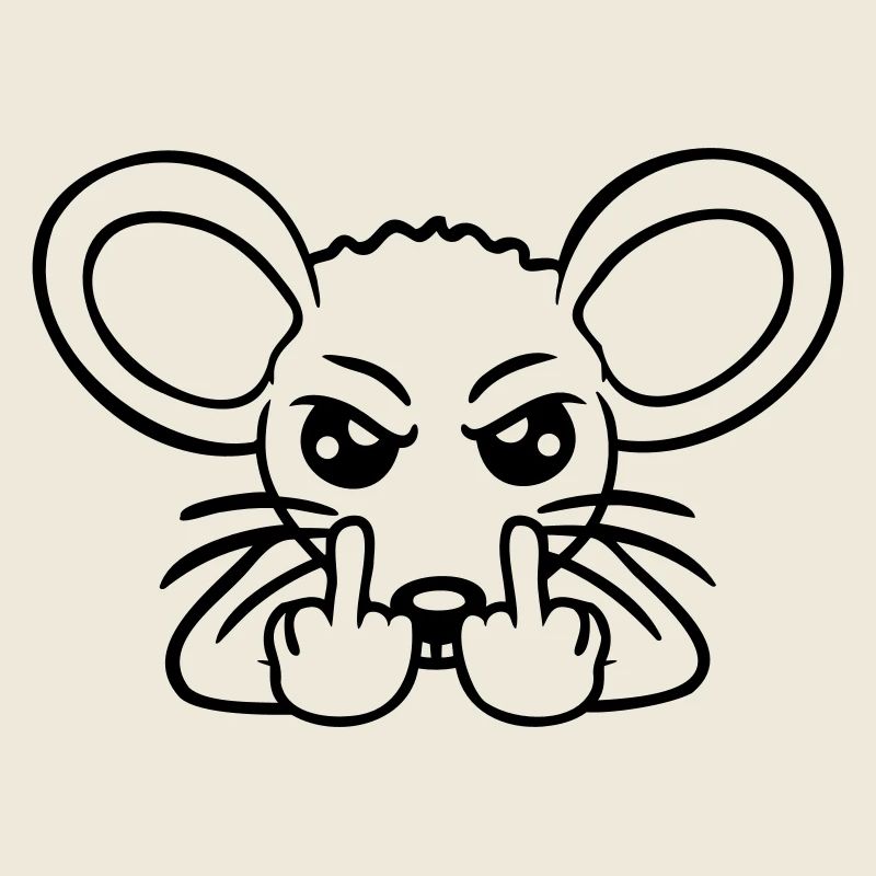 Mouse Nasty Angry Frustrated Aggressive Middle Finger